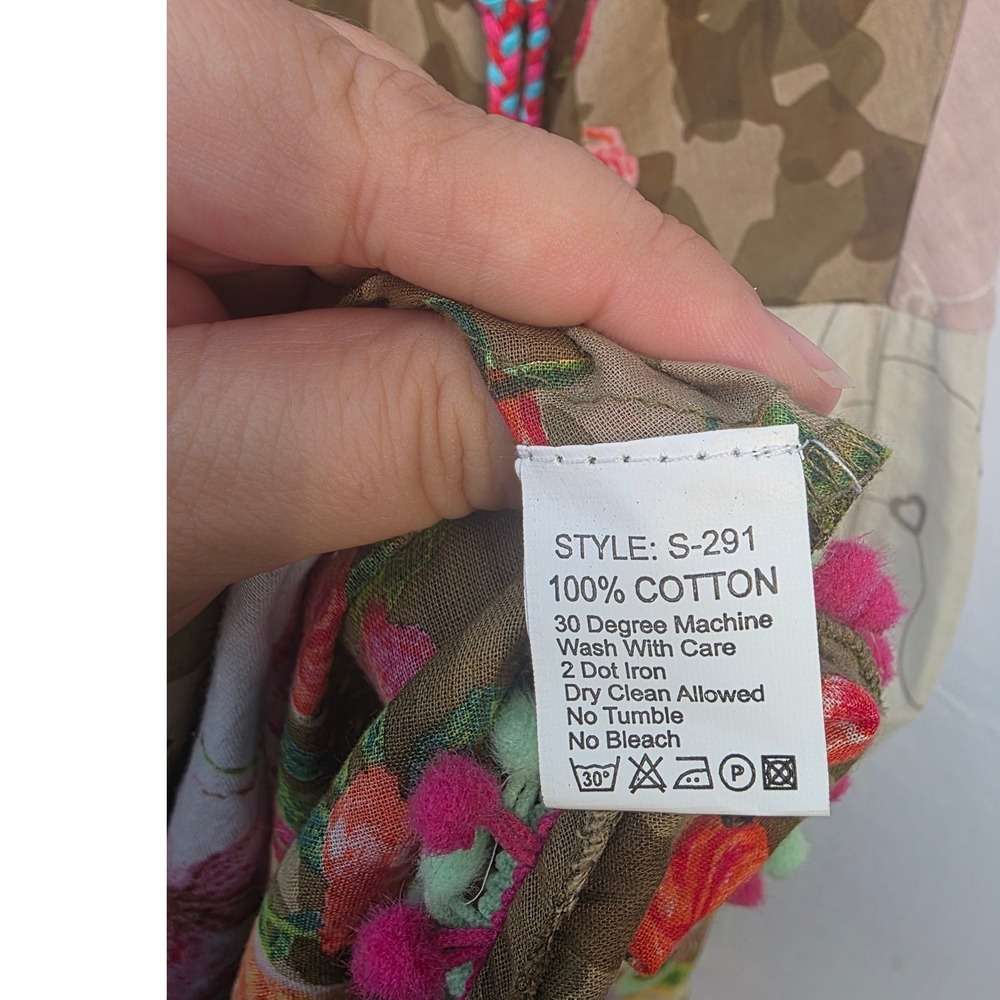 Antica Sartoria Giacomo Cinque Camo Floral Patchwork Beaded Maxi Dress Womens L - Picture 11 of 13